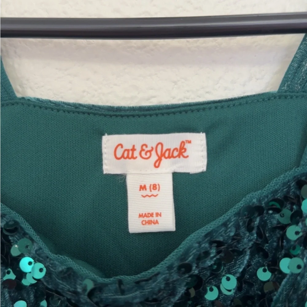 Cat & Jack Teal Sequin Formal Dress - Picture 3 of 5